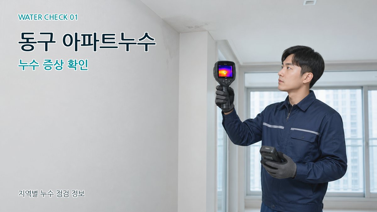 동구 아파트누수 누수탐지 이미지