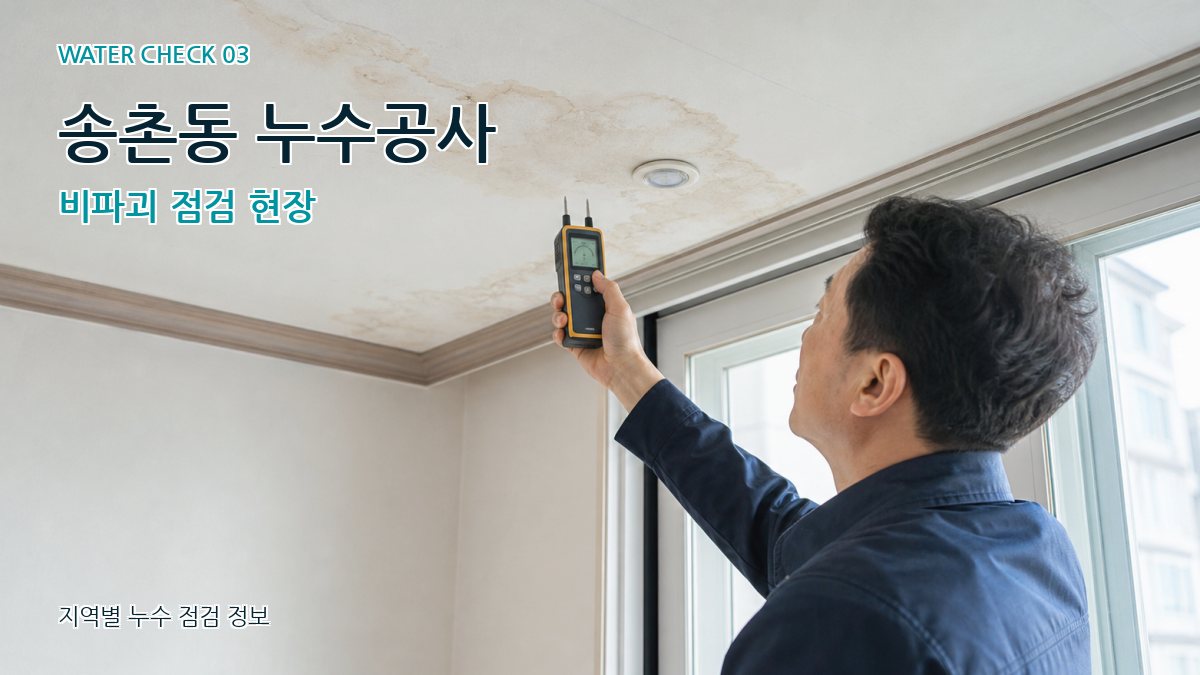 송촌동 천장누수 누수탐지 이미지