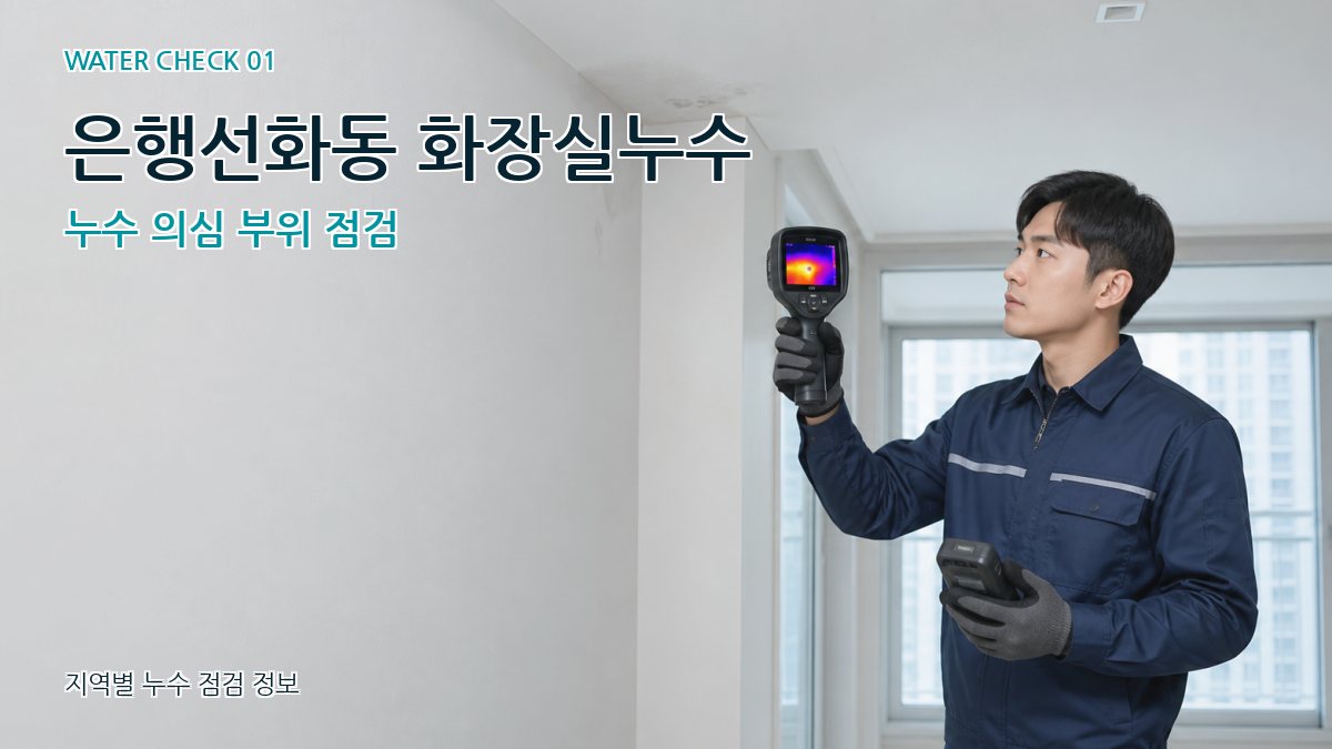 은행선화동 화장실누수 누수 의심 부위 점검