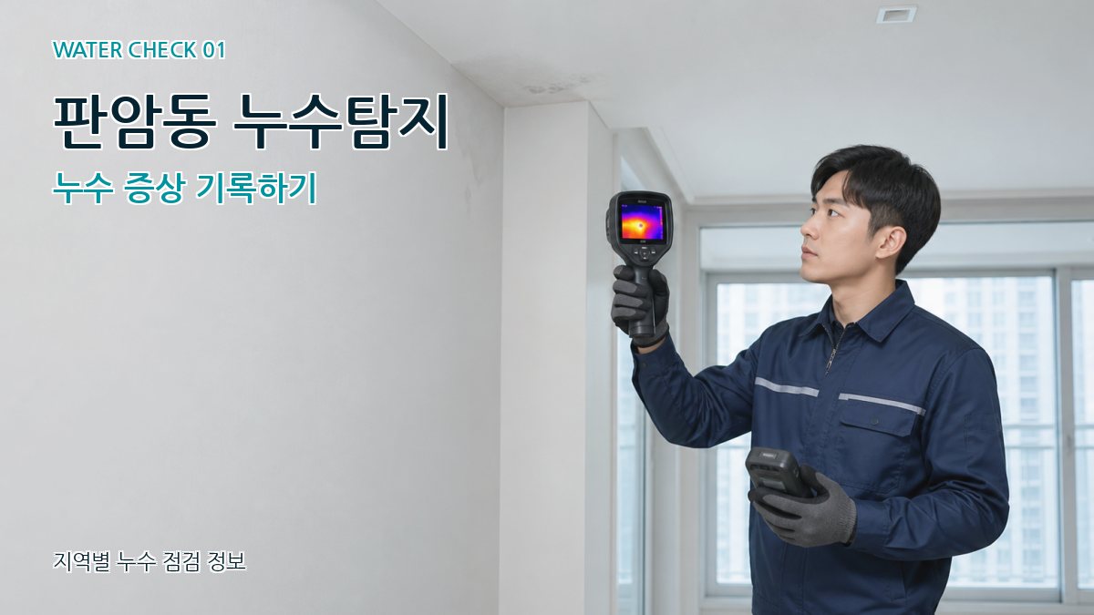 판암동 아파트누수 누수탐지 이미지