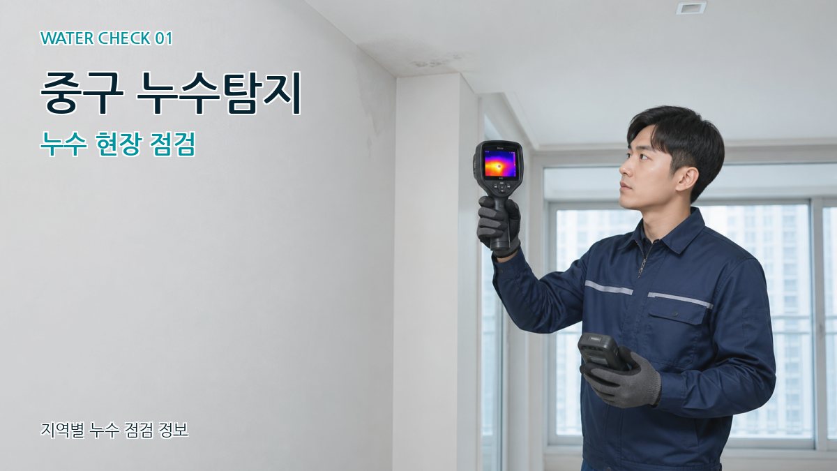 중구 아파트누수 누수탐지 이미지