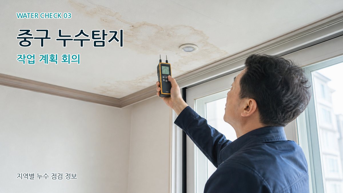 중구 천장누수 누수탐지 이미지