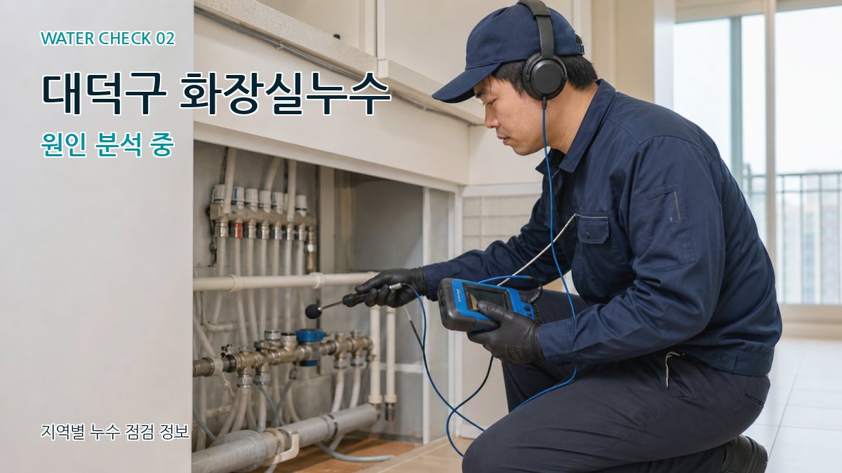 대덕구 화장실누수 원인 분석 중
