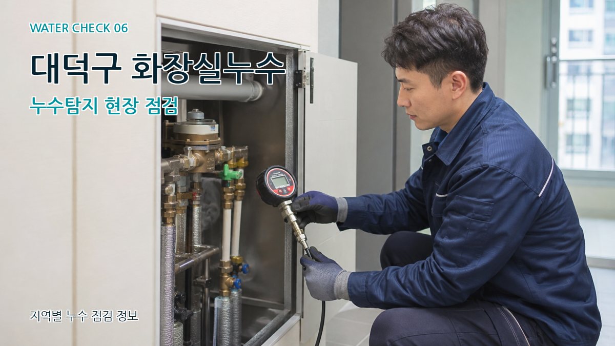 대덕구 화장실누수 누수탐지 현장 점검