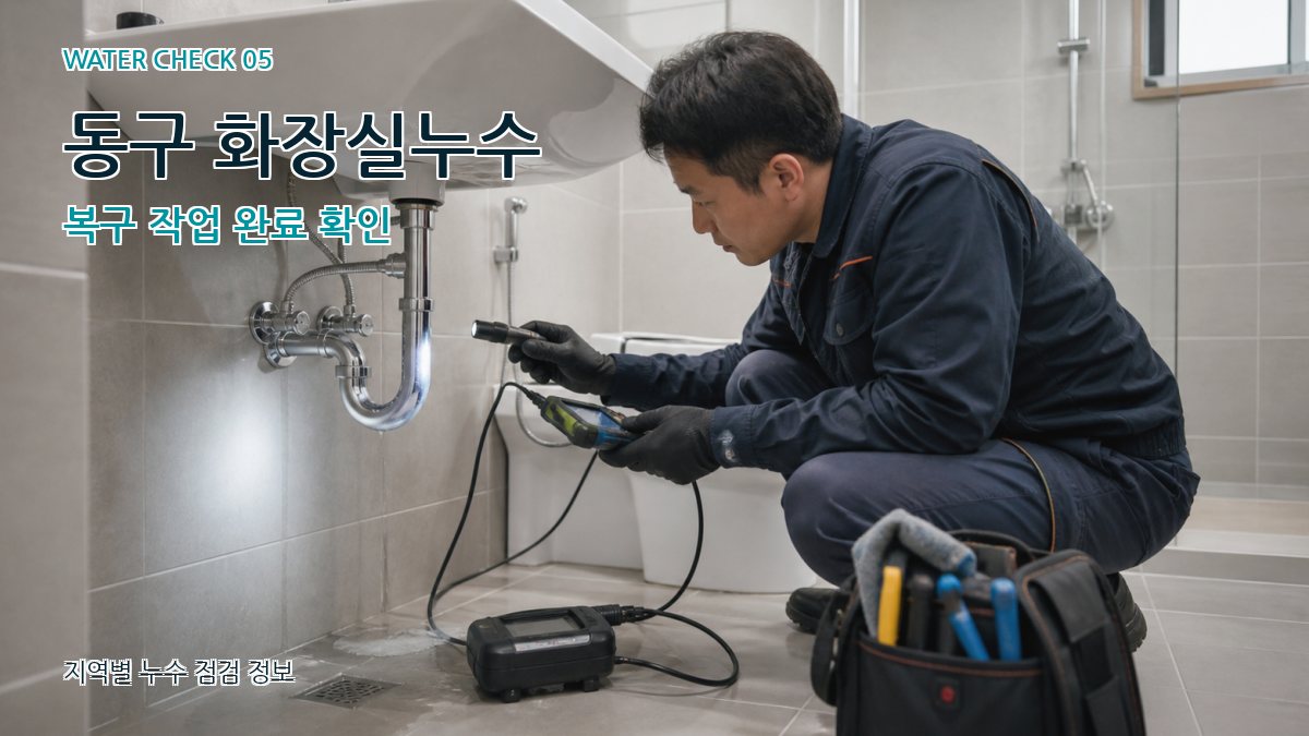 동구 누수공사 누수탐지 이미지