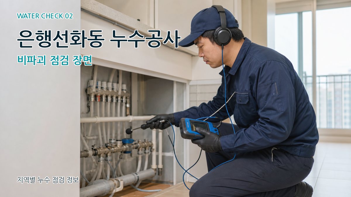 은행선화동 누수공사 비파괴 점검 장면