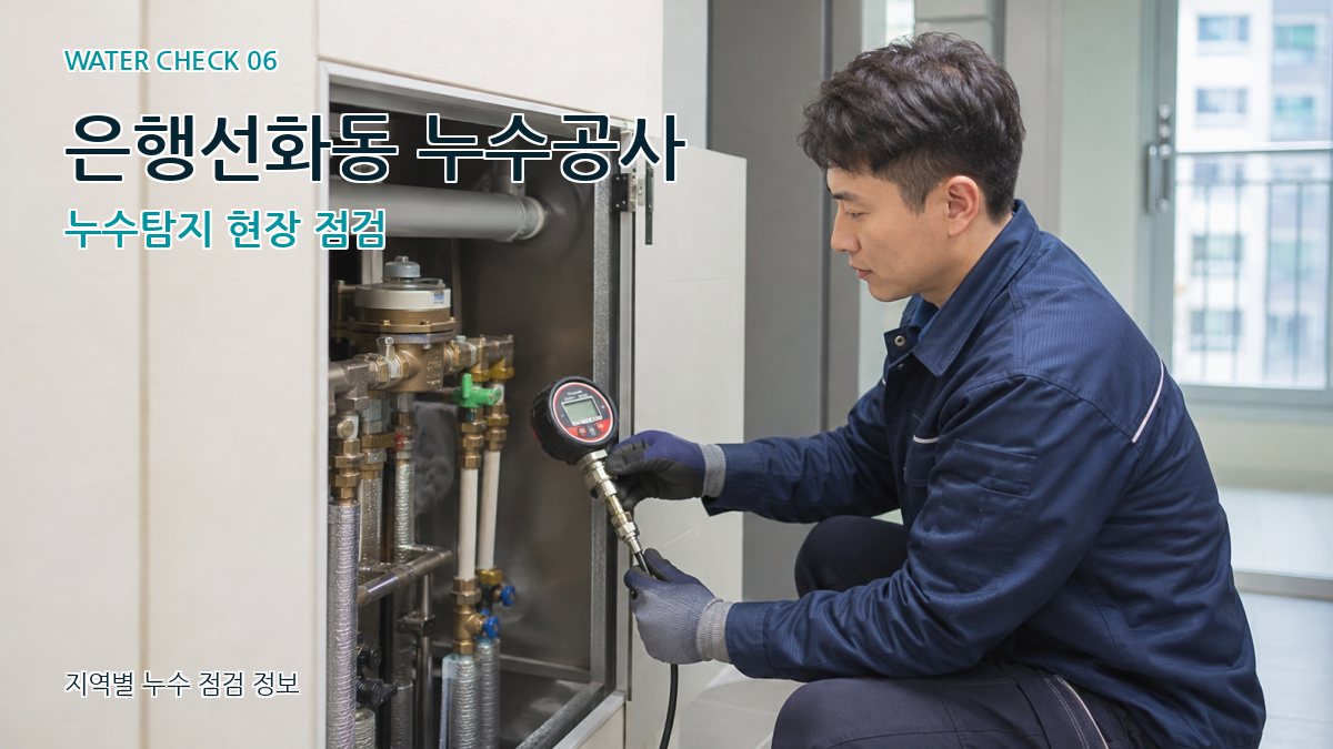 은행선화동 누수공사 누수탐지 현장 점검
