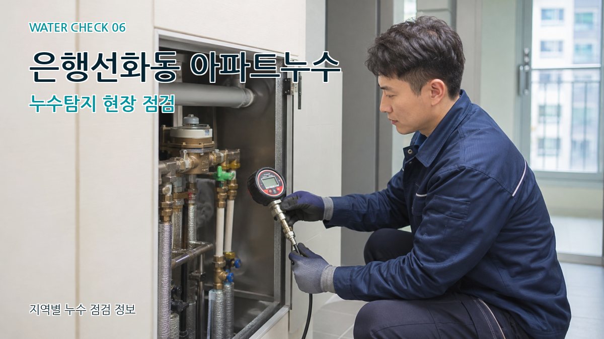 은행선화동 아파트누수 누수탐지 현장 점검