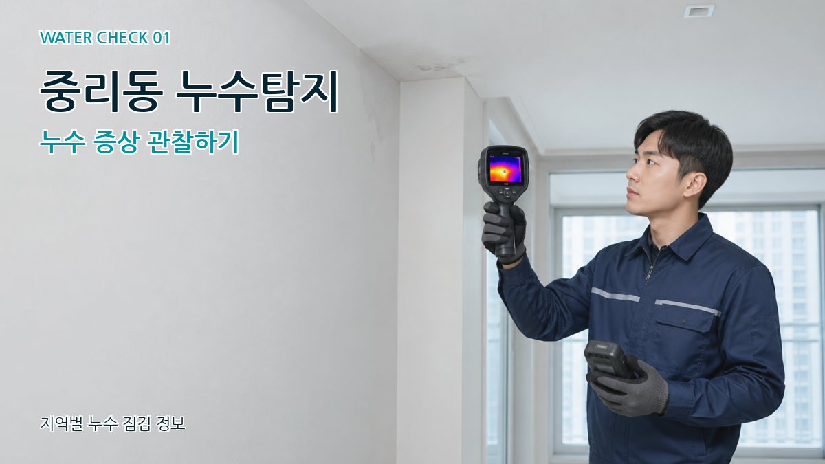 중리동 아파트누수 누수탐지 이미지