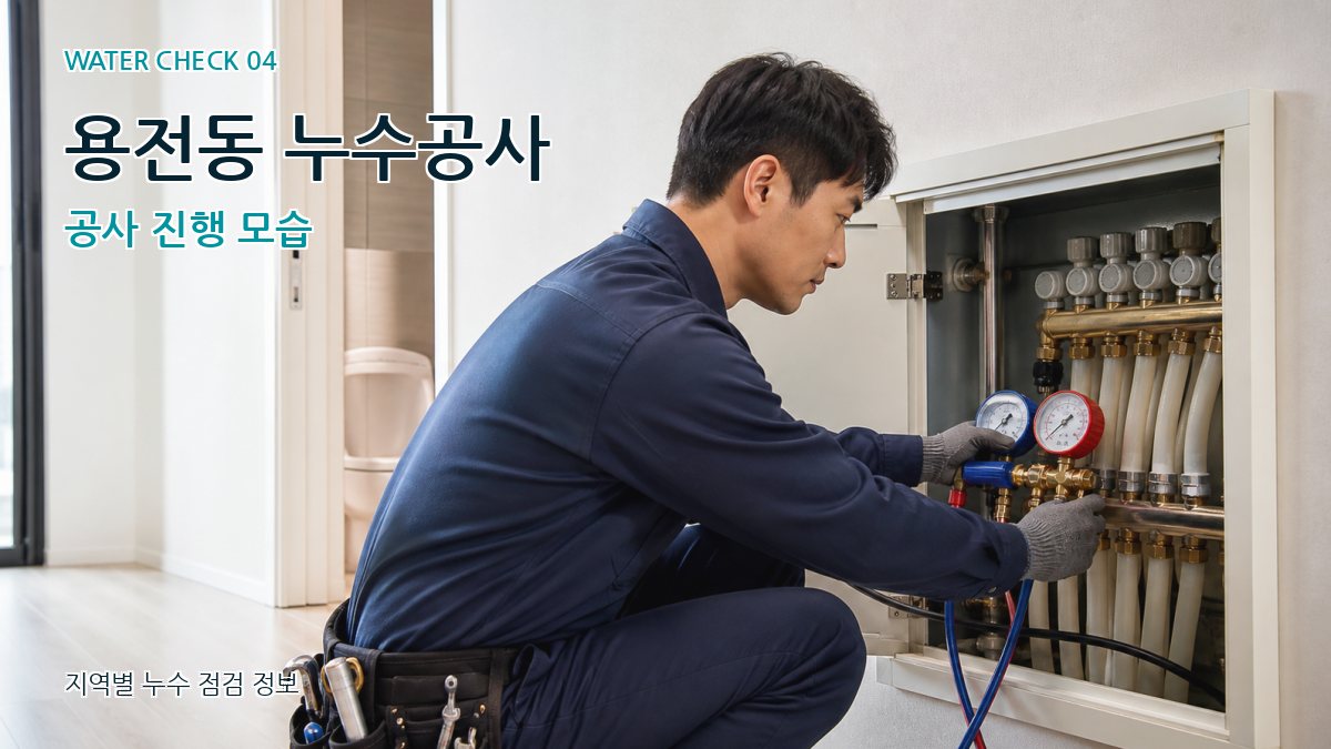 용전동 누수공사 공사 진행 모습