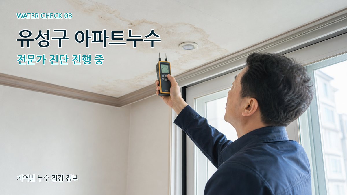 유성구 아파트누수 전문가 진단 진행 중