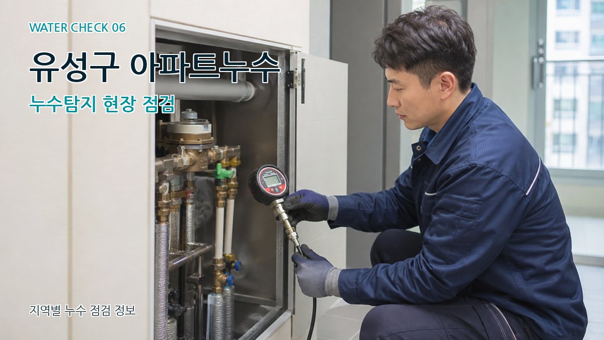 유성구 아파트누수 누수탐지 현장 점검