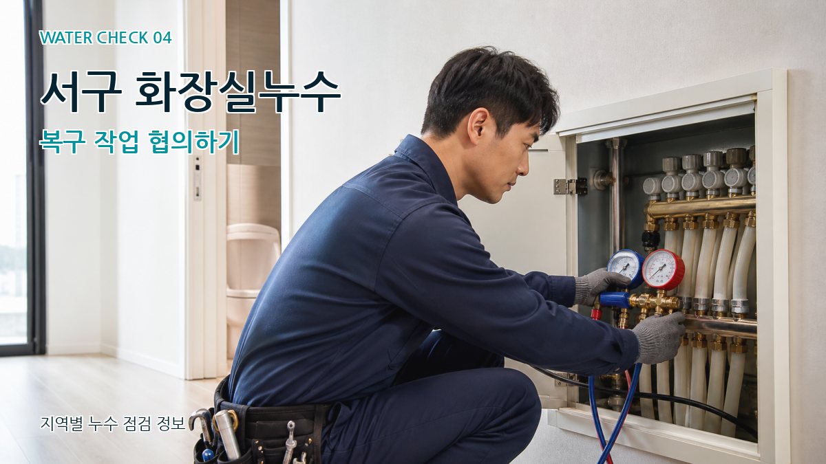 서구 화장실누수 복구 작업 협의하기