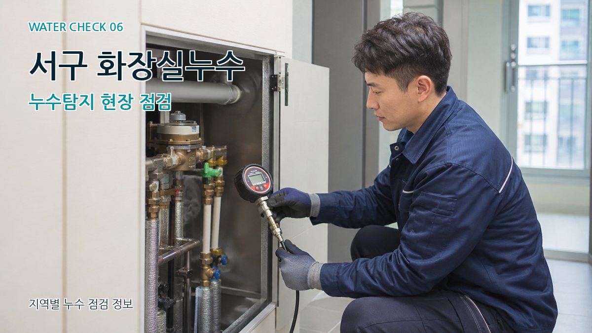 서구 화장실누수 누수탐지 현장 점검