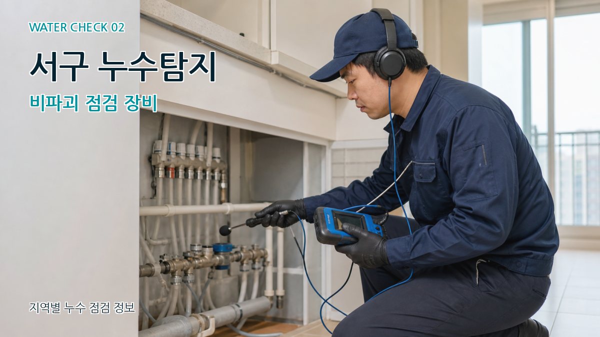 서구 화장실누수 누수탐지 이미지