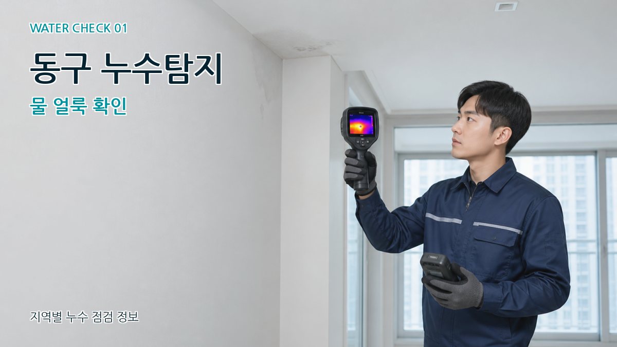 동구 아파트누수 누수탐지 이미지