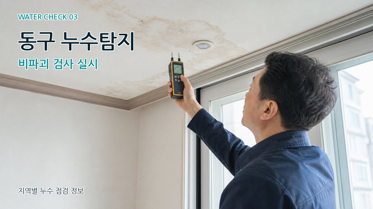 동구 천장누수 누수탐지 이미지