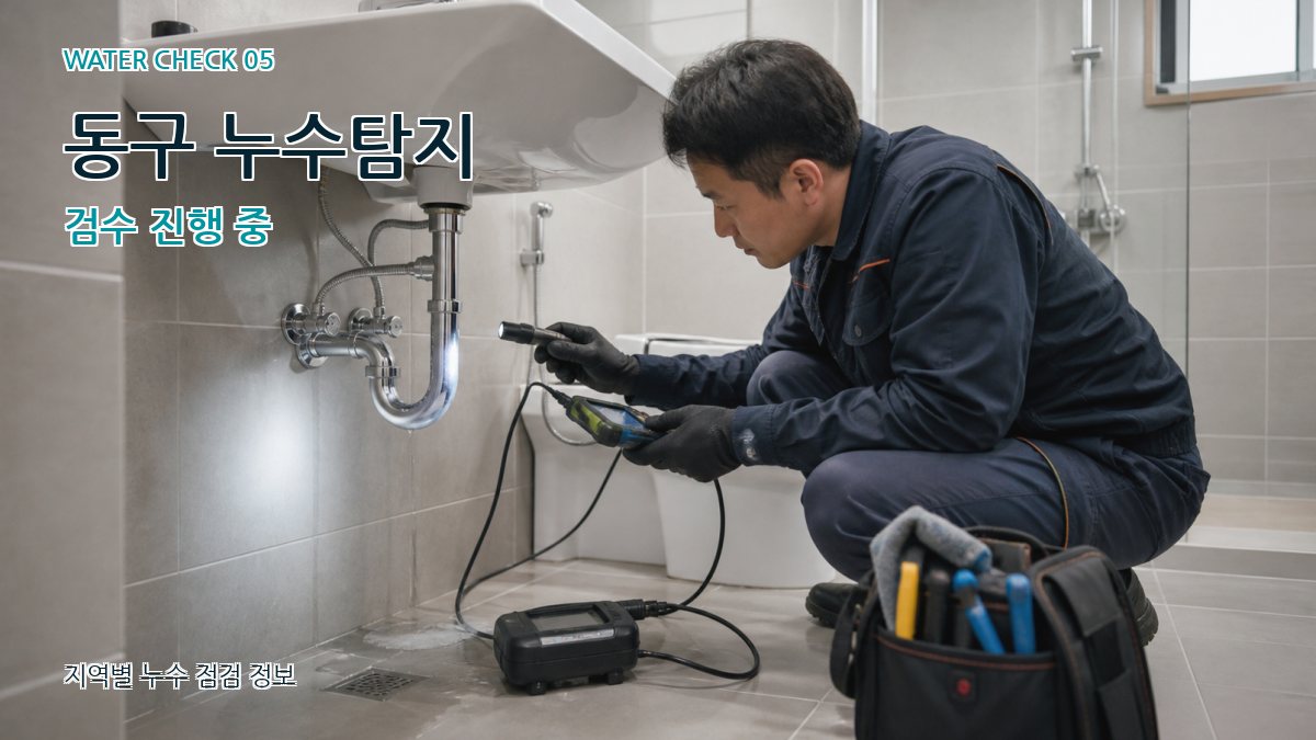 동구 누수공사 누수탐지 이미지