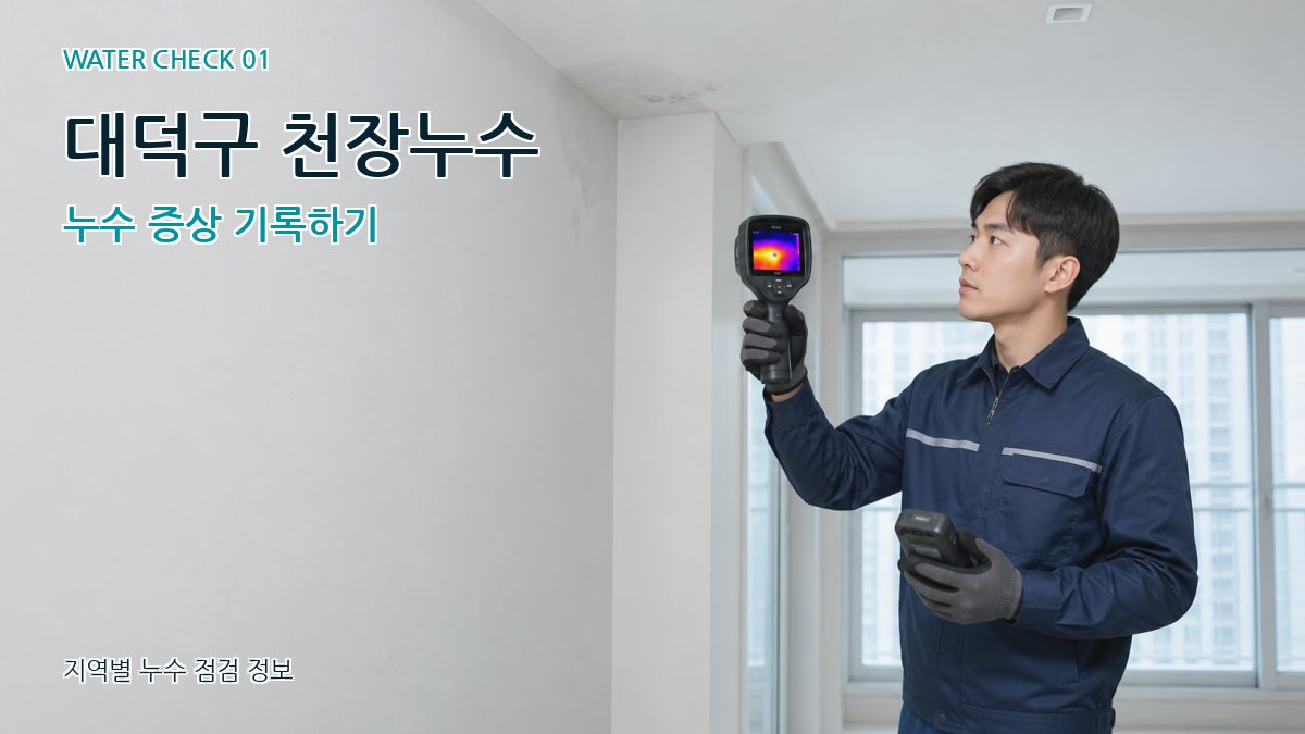 대덕구 천장누수 누수 증상 기록하기