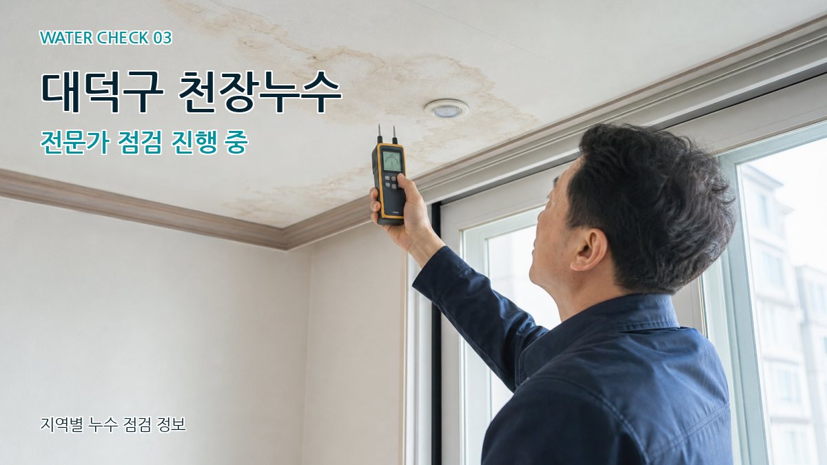 대덕구 천장누수 전문가 점검 진행 중