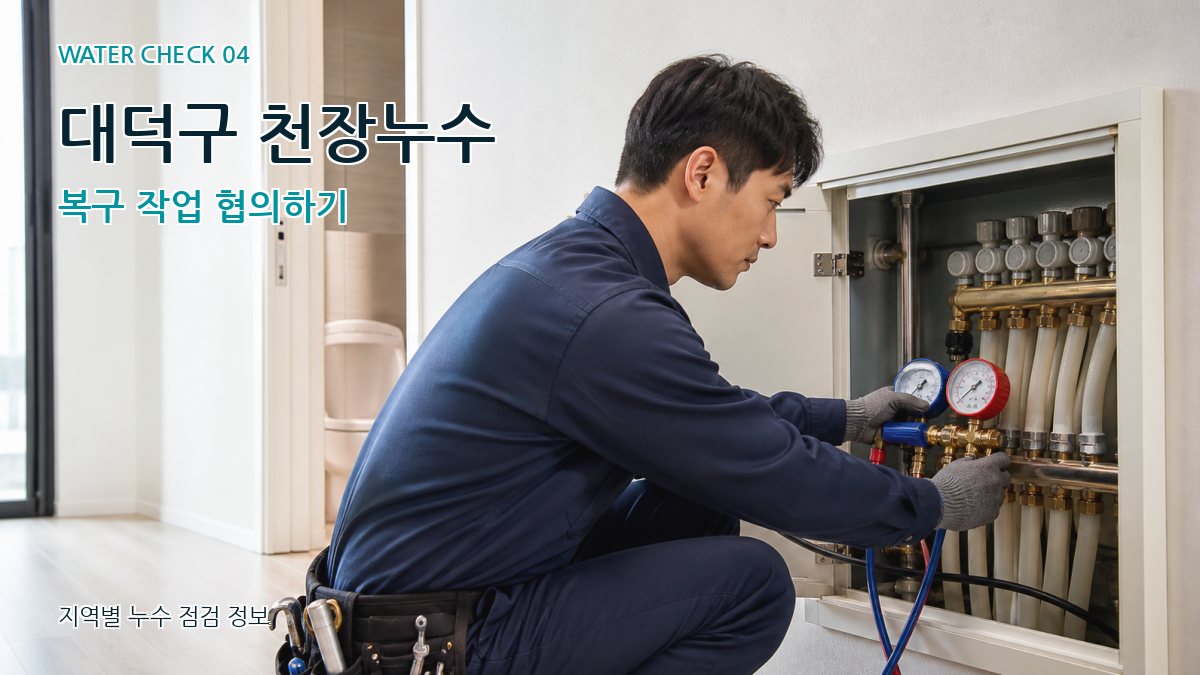 대덕구 천장누수 복구 작업 협의하기