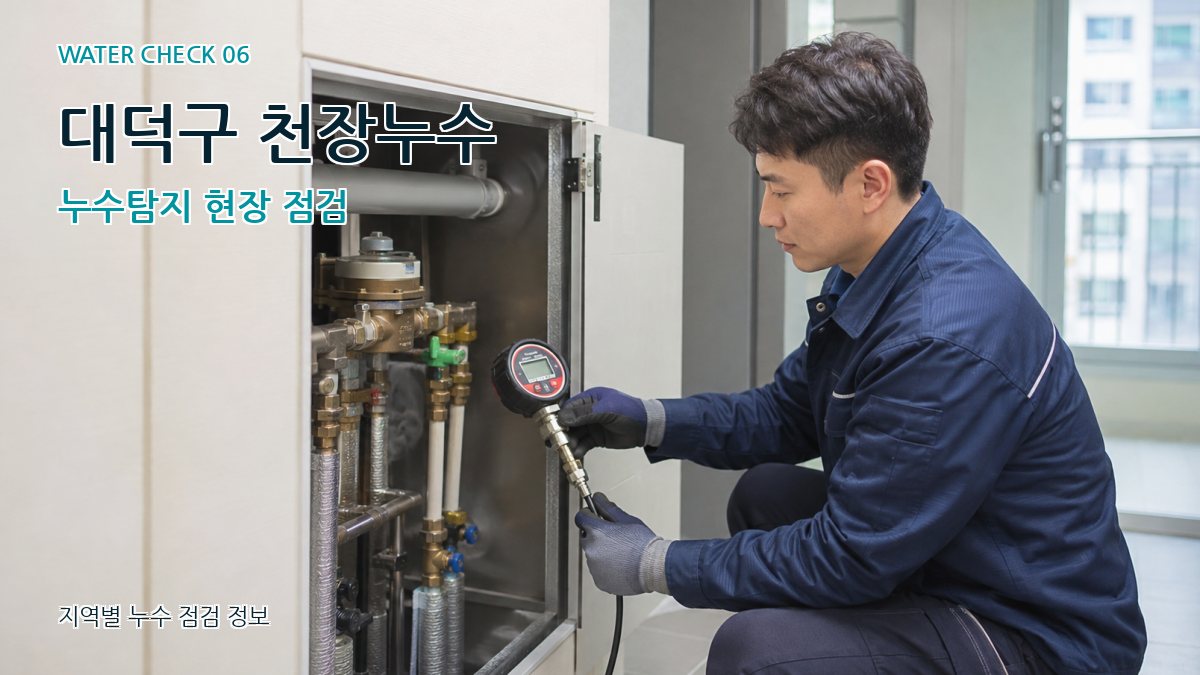 대덕구 천장누수 누수탐지 현장 점검