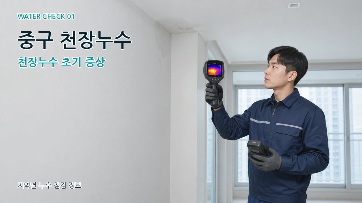 중구 아파트누수 누수탐지 이미지