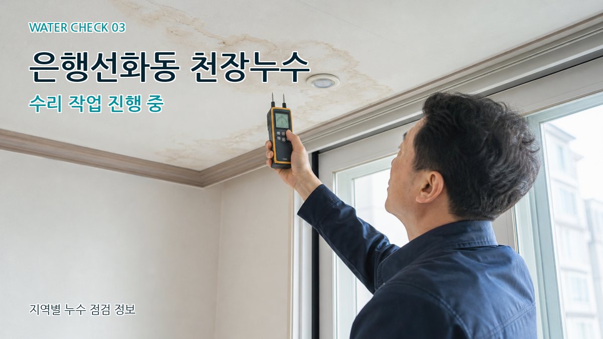 은행선화동 천장누수 누수탐지 이미지
