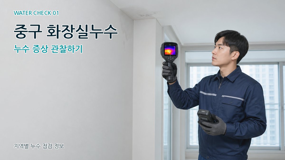 중구 아파트누수 누수탐지 이미지