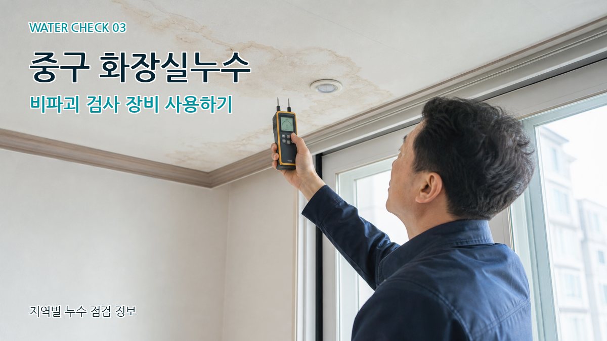 중구 천장누수 누수탐지 이미지
