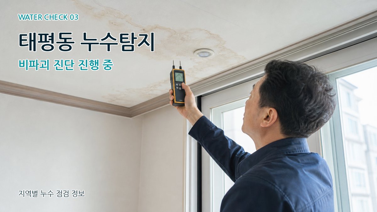 태평동 천장누수 누수탐지 이미지