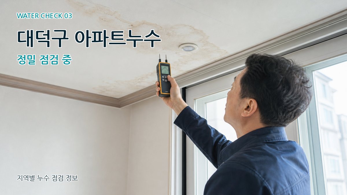 대덕구 아파트누수 정밀 점검 중