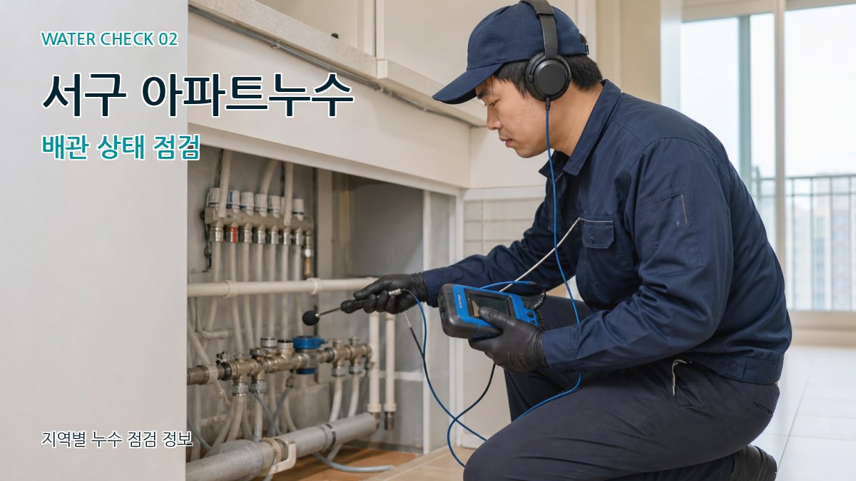 서구 화장실누수 누수탐지 이미지