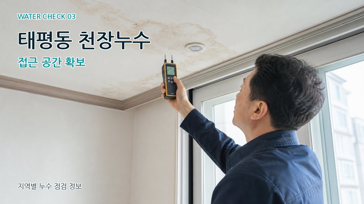 태평동 천장누수 누수탐지 이미지