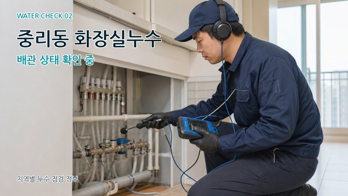 중리동 화장실누수 누수탐지 이미지