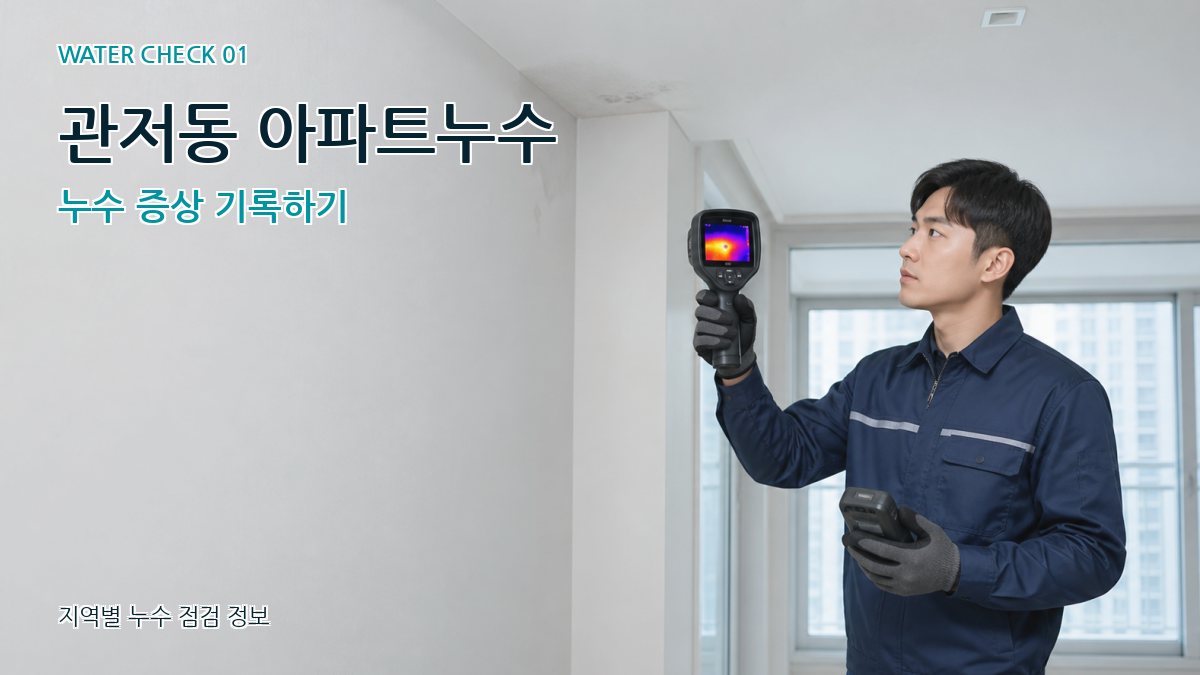 관저동 아파트누수 누수 증상 기록하기