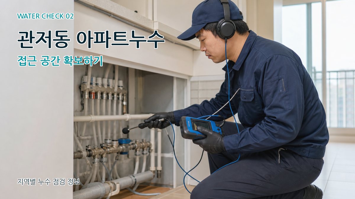관저동 아파트누수 접근 공간 확보하기