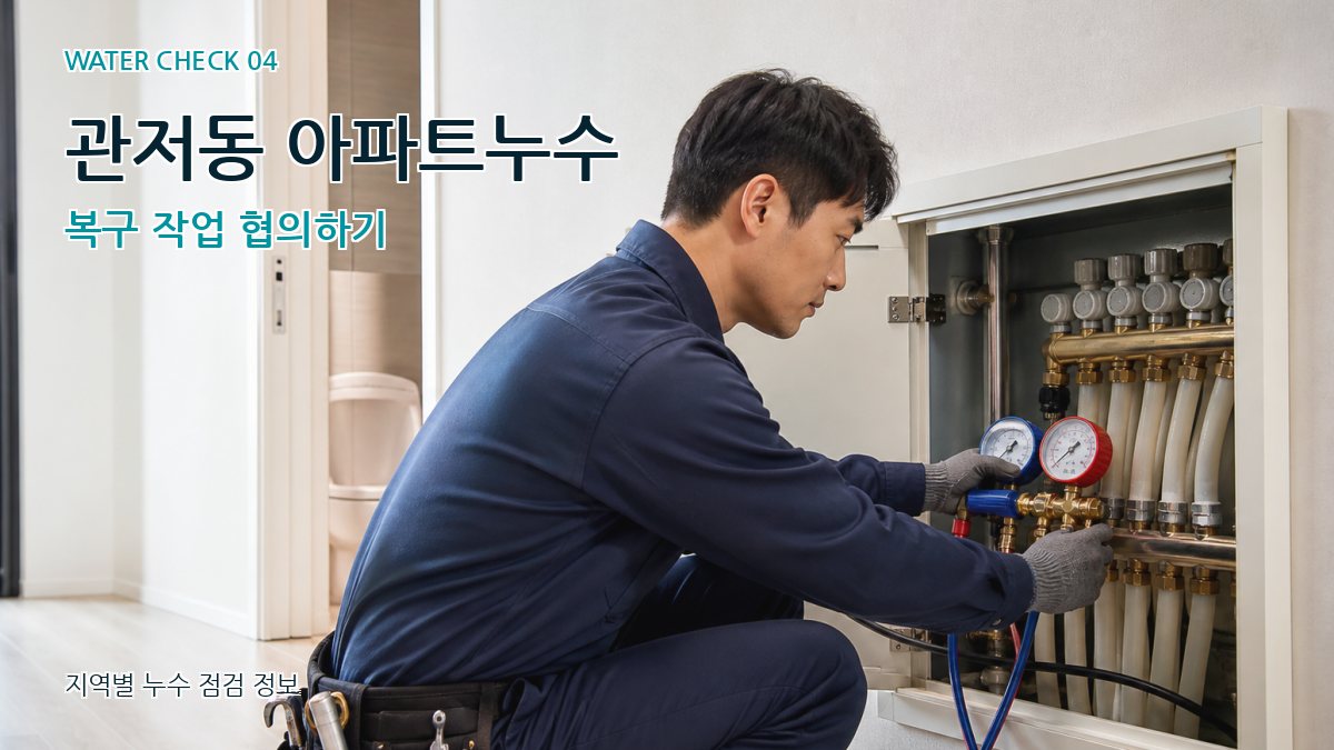관저동 아파트누수 복구 작업 협의하기