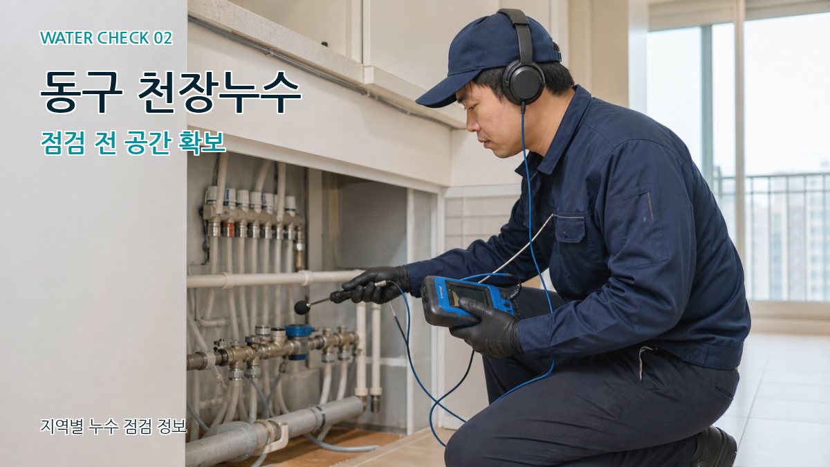동구 화장실누수 누수탐지 이미지