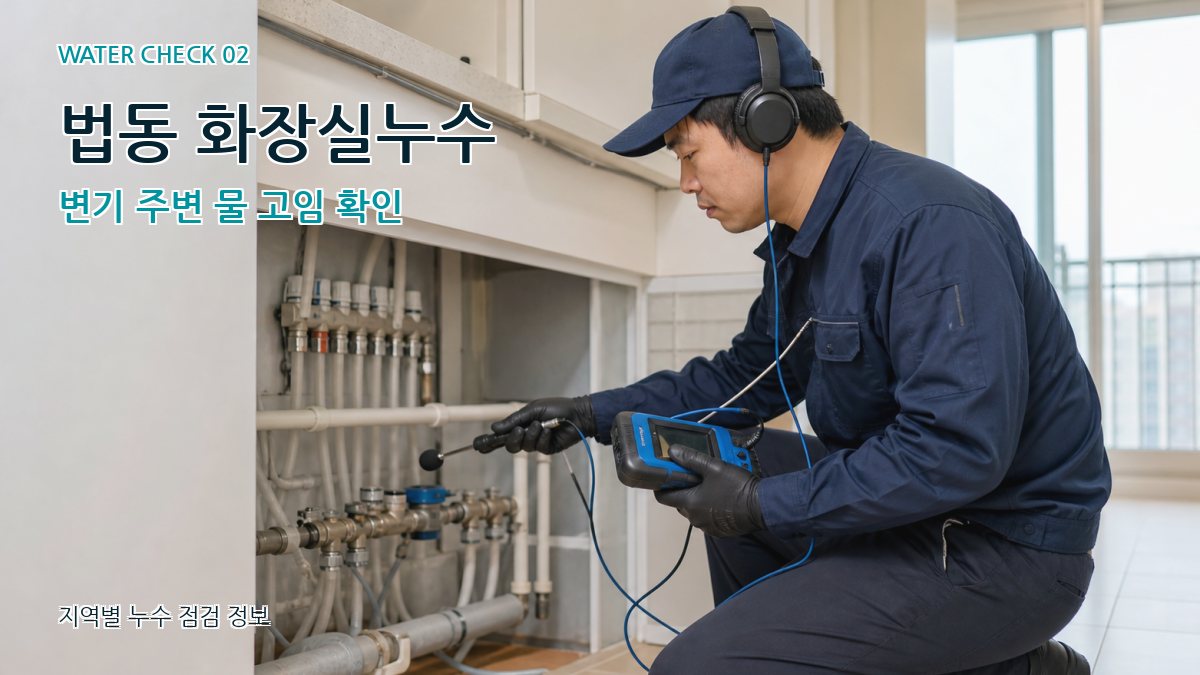 법동 화장실누수 누수탐지 이미지