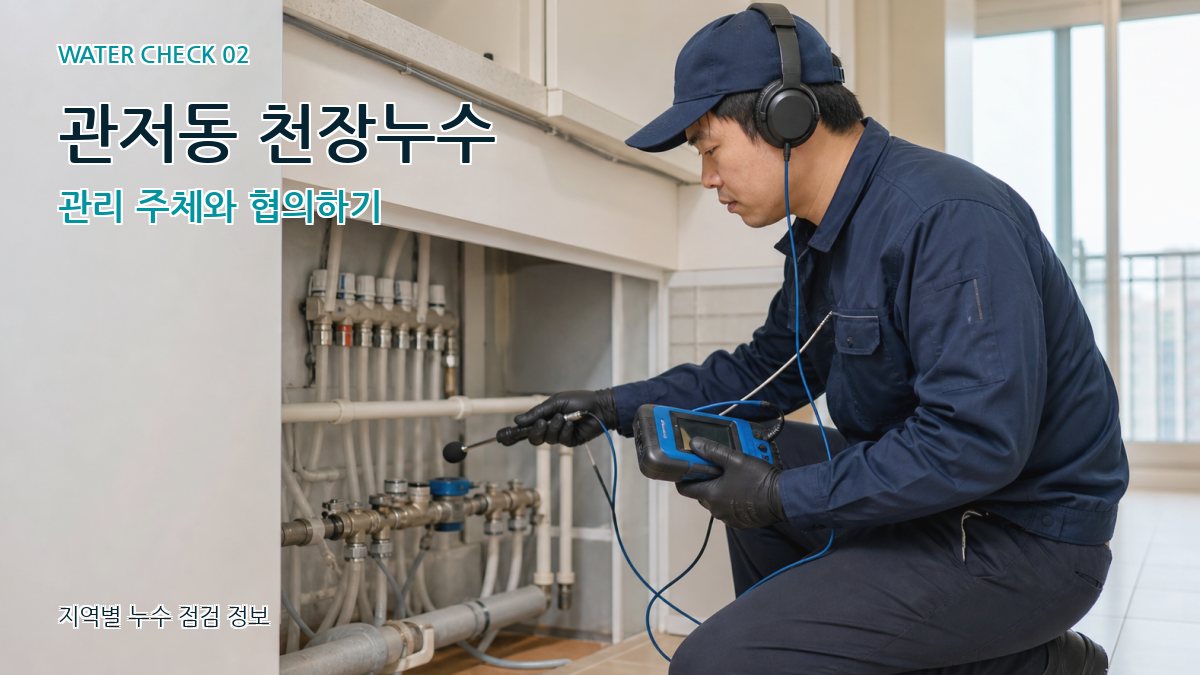 관저동 천장누수 관리 주체와 협의하기