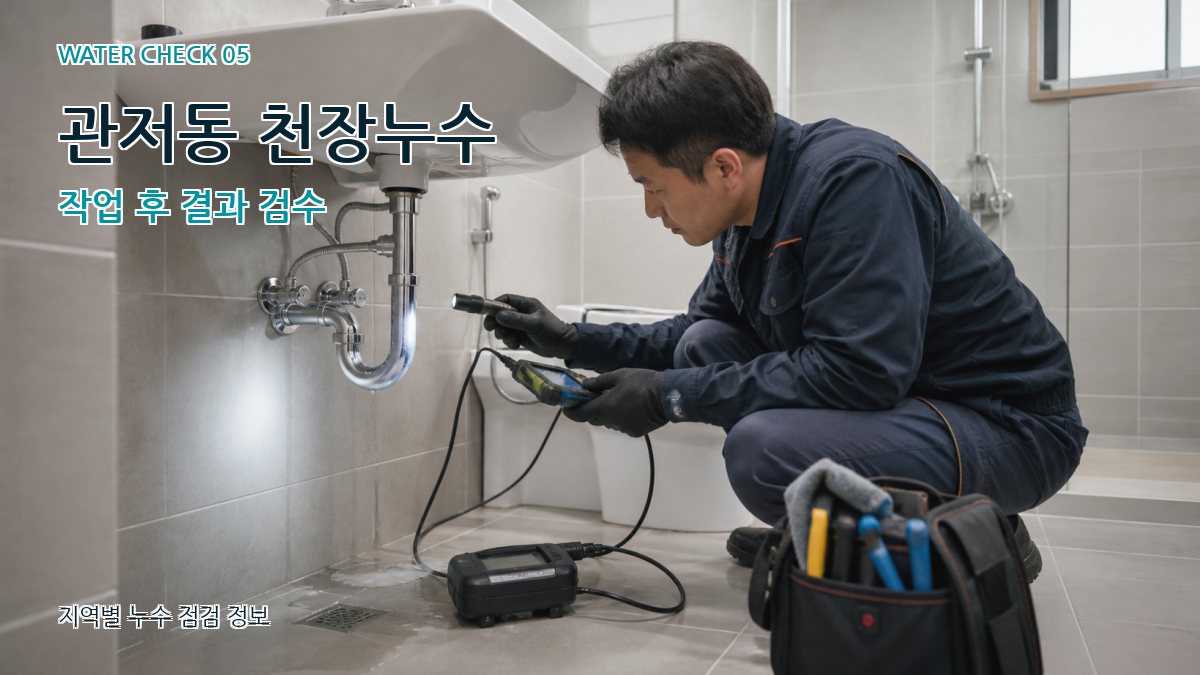 관저동 천장누수 작업 후 결과 검수