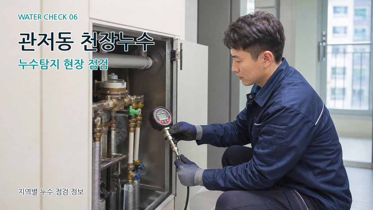 관저동 천장누수 누수탐지 현장 점검