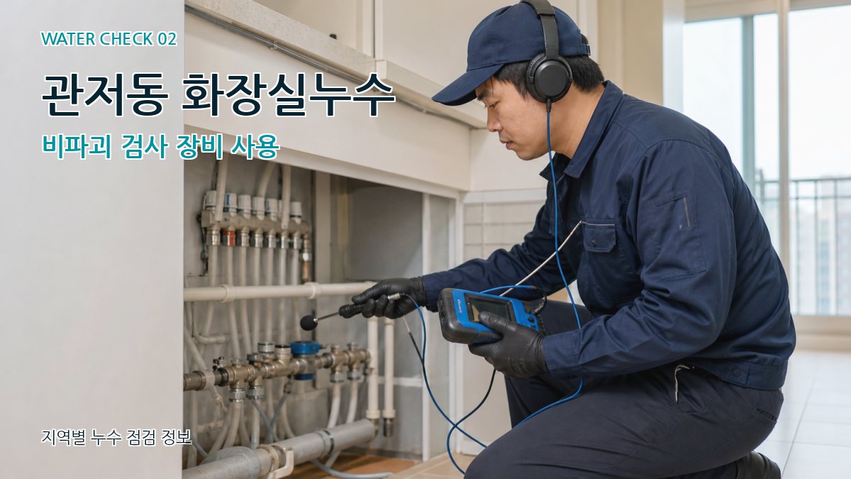 관저동 화장실누수 누수탐지 이미지