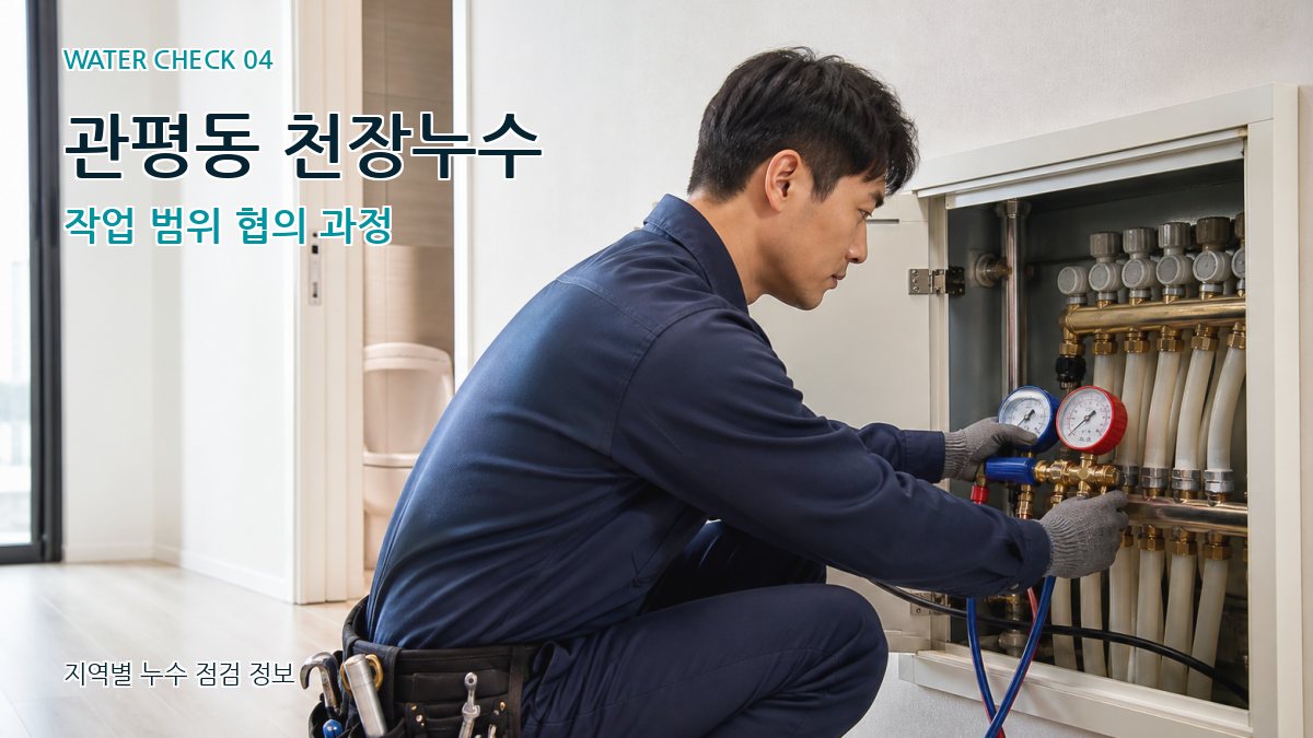 관평동 천장누수 작업 범위 협의 과정
