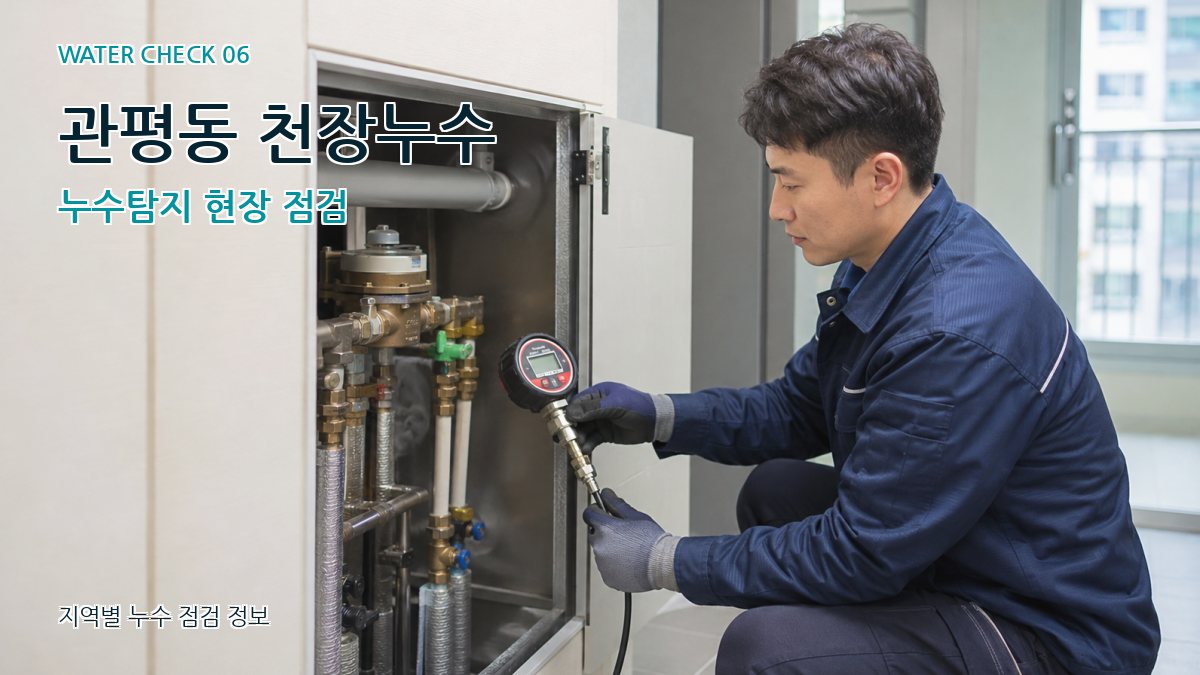 관평동 천장누수 누수탐지 현장 점검