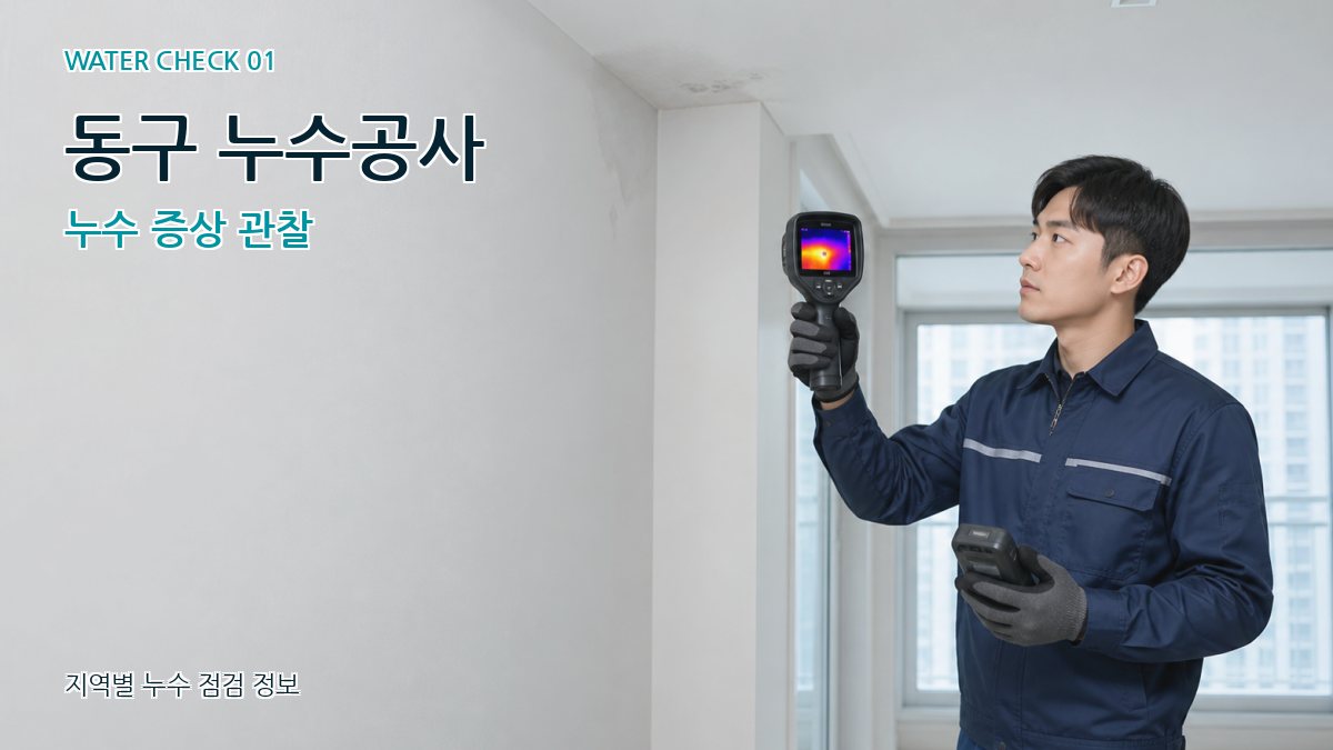 동구 아파트누수 누수탐지 이미지