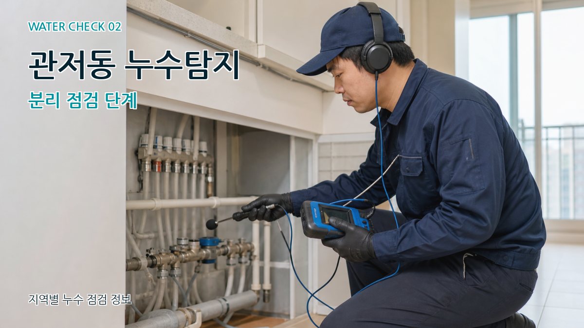 관저동 화장실누수 누수탐지 이미지